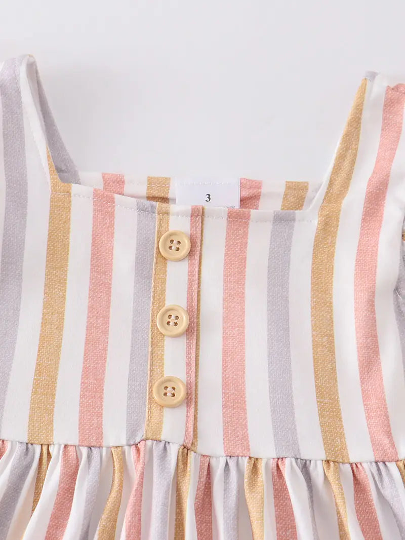 Stripe Flutter Twirl Dress