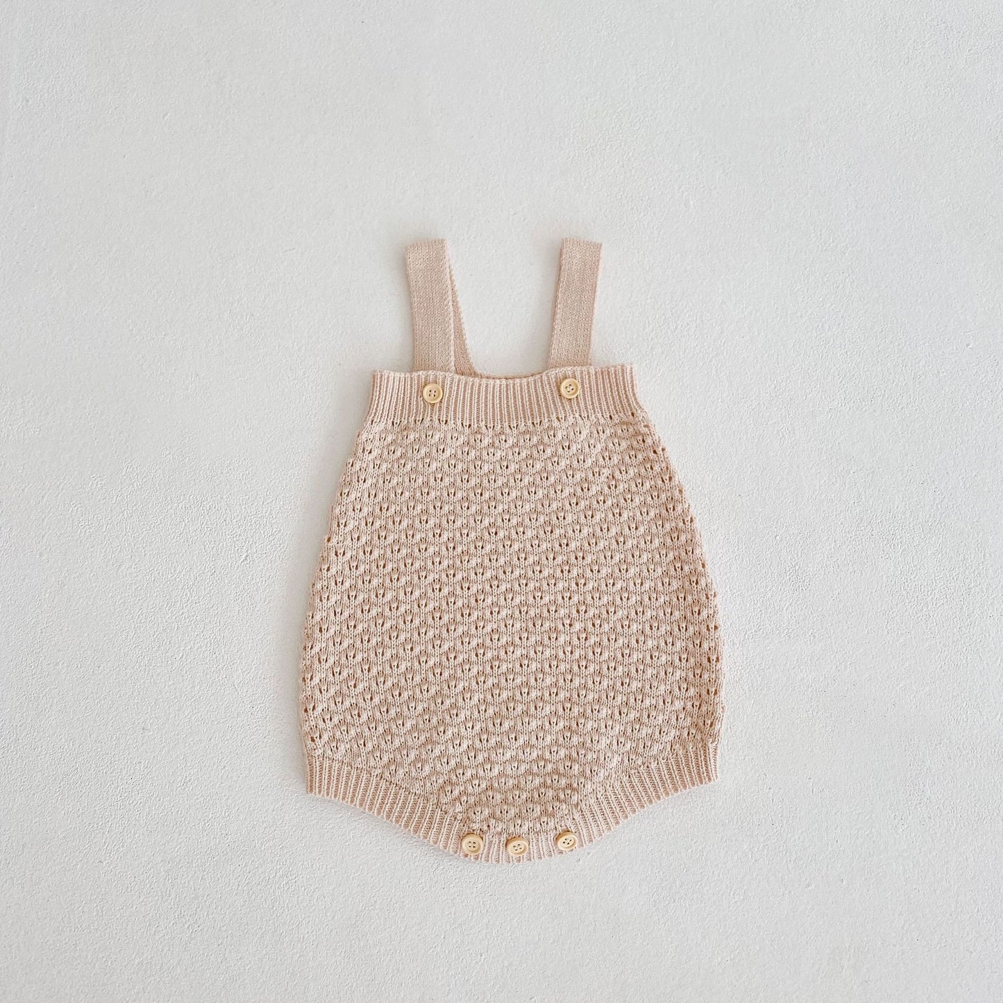 Dayleef Crochet Baby Overalls-Natural Charm